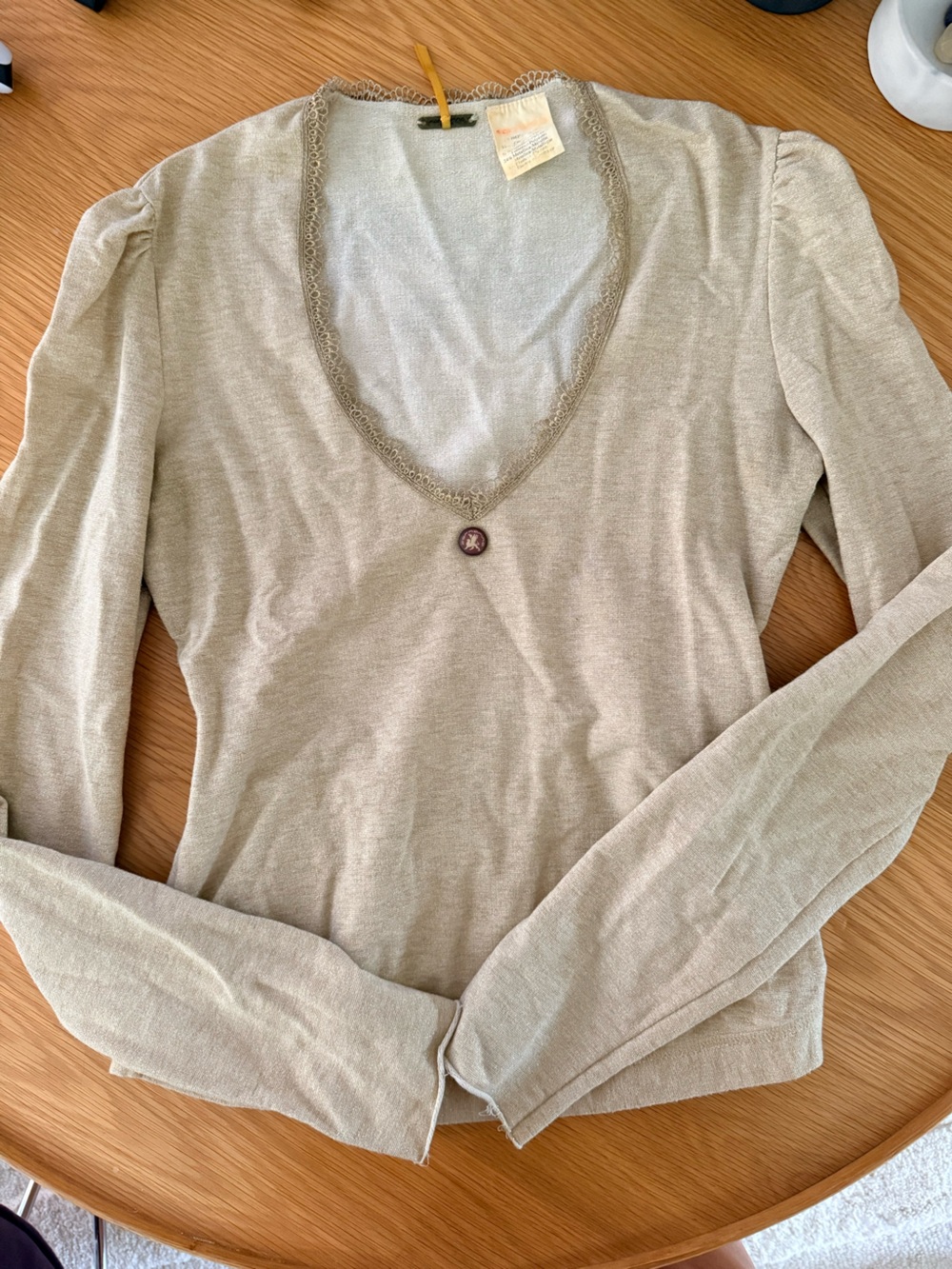 Vintage Fornarina Slim V-Neck Women's Top